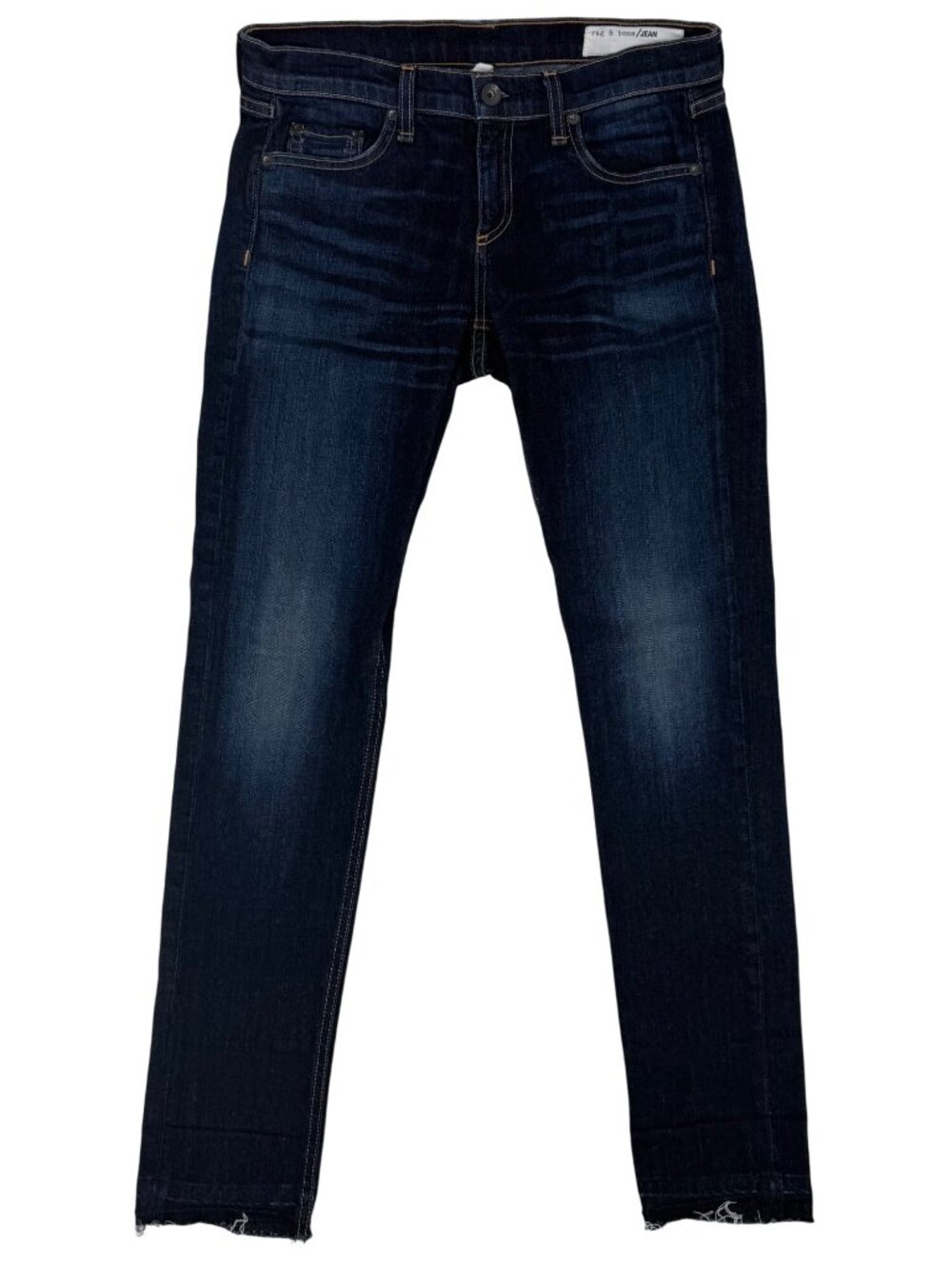 Rag & Bone Skinny Low Rise Dark Wash Denim Yesler Jeans 26 | Grunge Indie Sleaze
